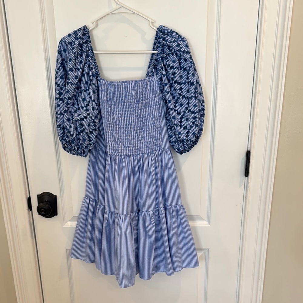 Blue Floral Mini Dress